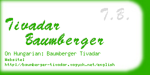 tivadar baumberger business card